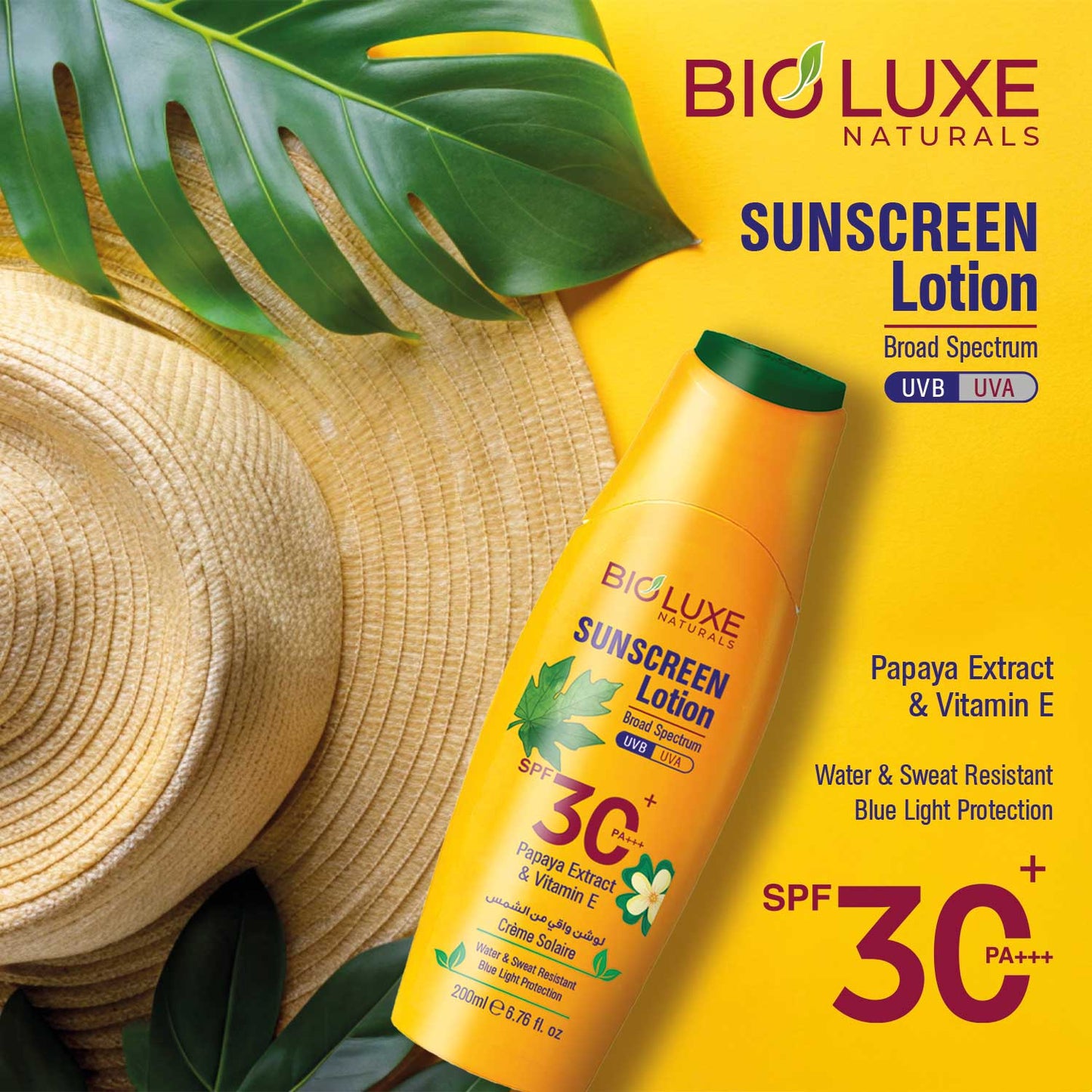 Papaya Extract & Vitamin E Sunscreen Lotion SPF 30+