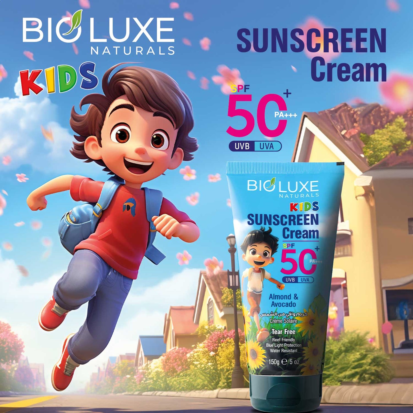Almond & Avocado Kids Sunscreen Cream SPF 50+ PA+++