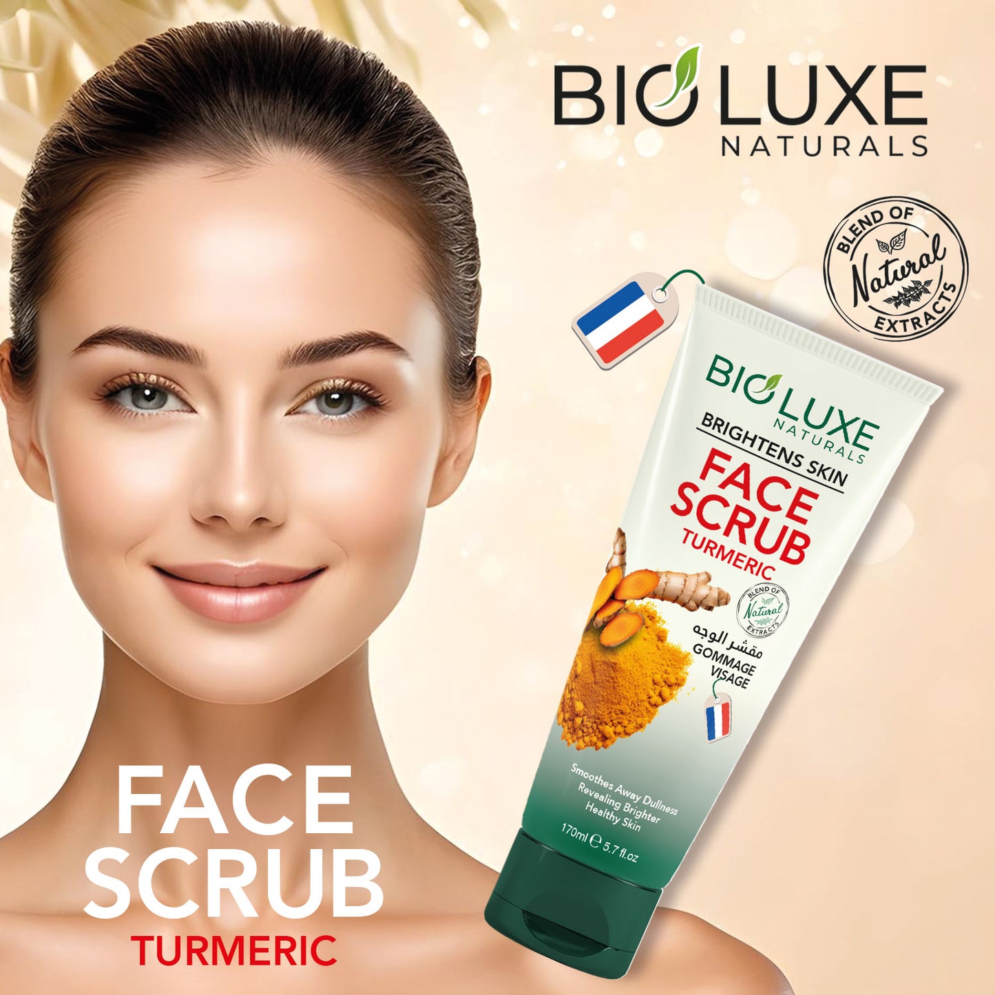 Brightens Skin Turmeric Face Scrub
